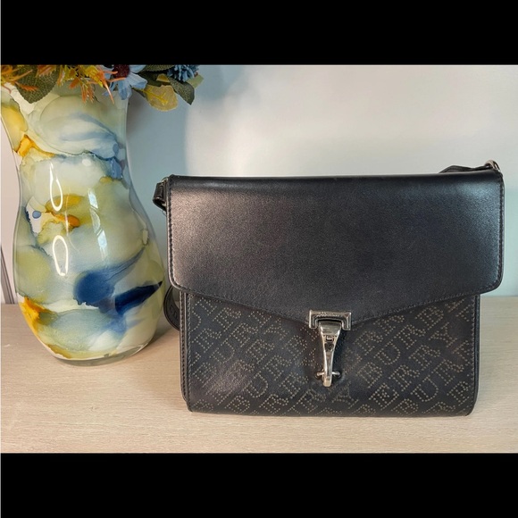 Burberry Black Crossbody Bag with Patterned Detail - Picture 1 of 8